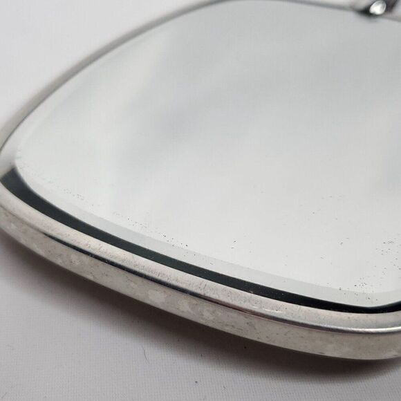 Art Decor Floral Hand Held Mirror Hair Brush Jars Containers Brown Silvertone - Picture 7 of 11